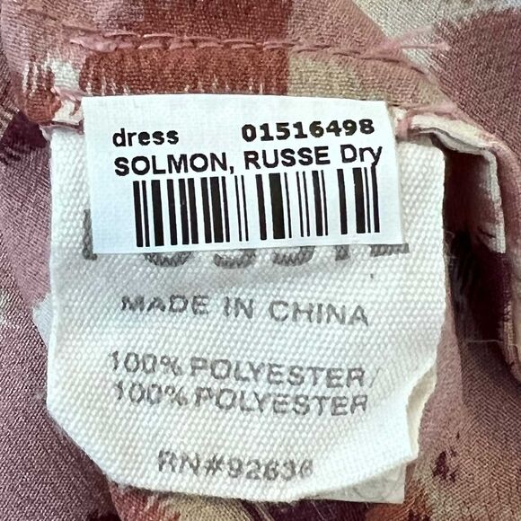 Fossil Mauve Pink Print Babydoll Dress, M - Picture 5 of 8